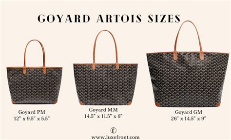 goyard artois sizes